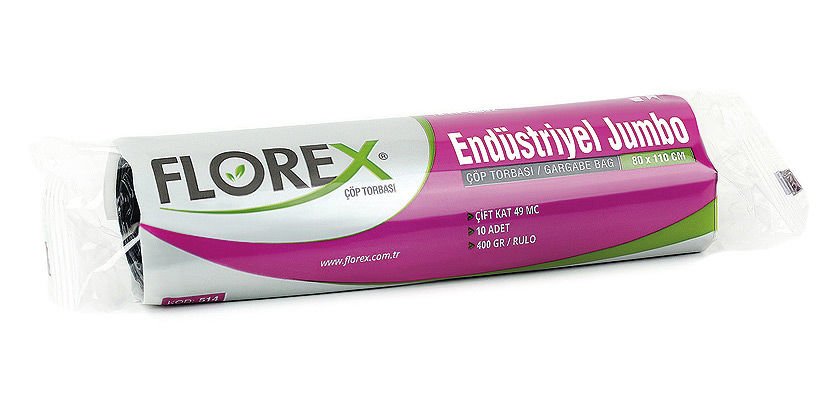 Florex Endüstriyel Jumbo Çöp Torbası 80x110