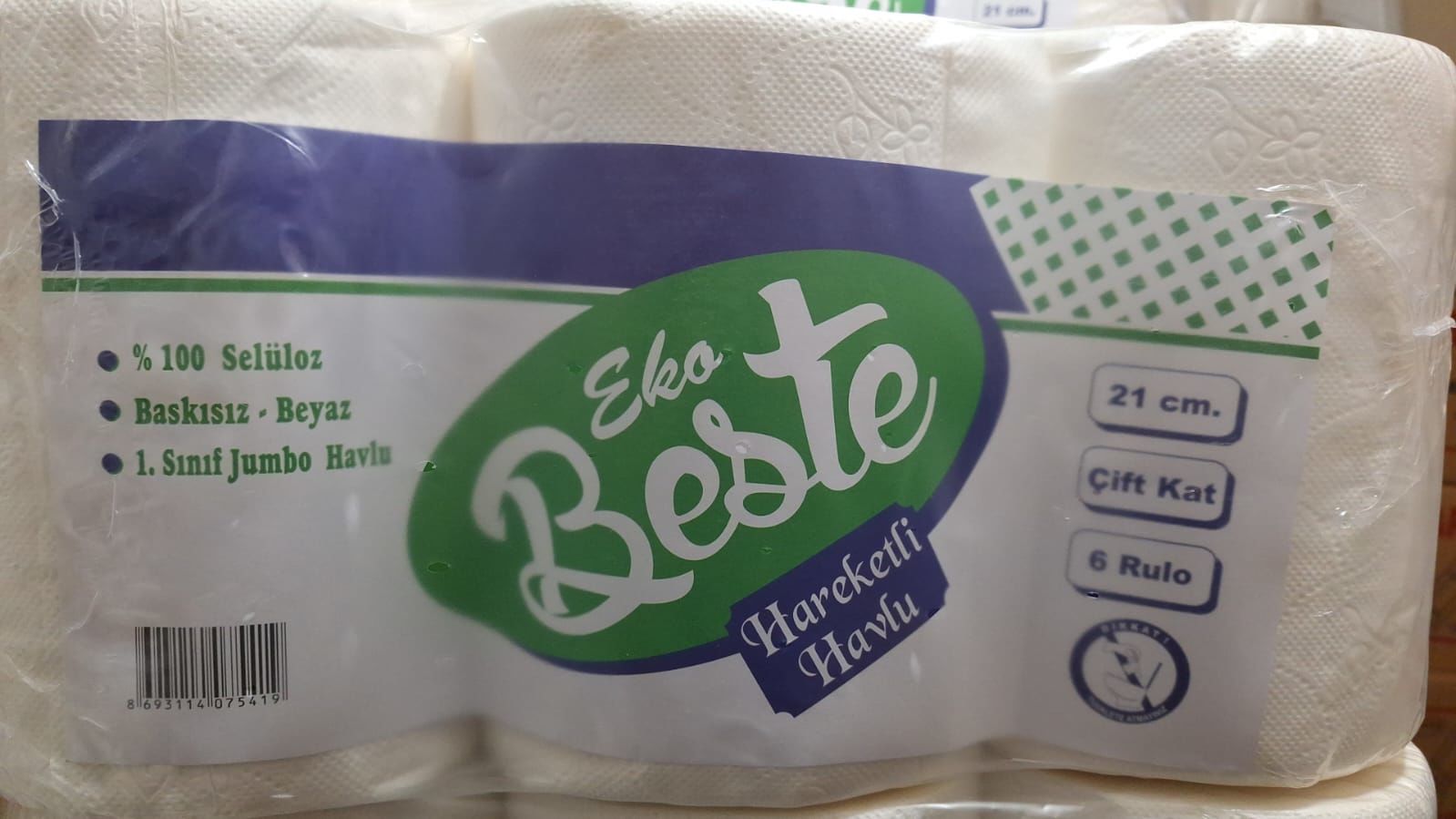 Eko Beste Hareketli Havlu Kağıdı (Makinalar için) 6 Rulo 2,5Kg