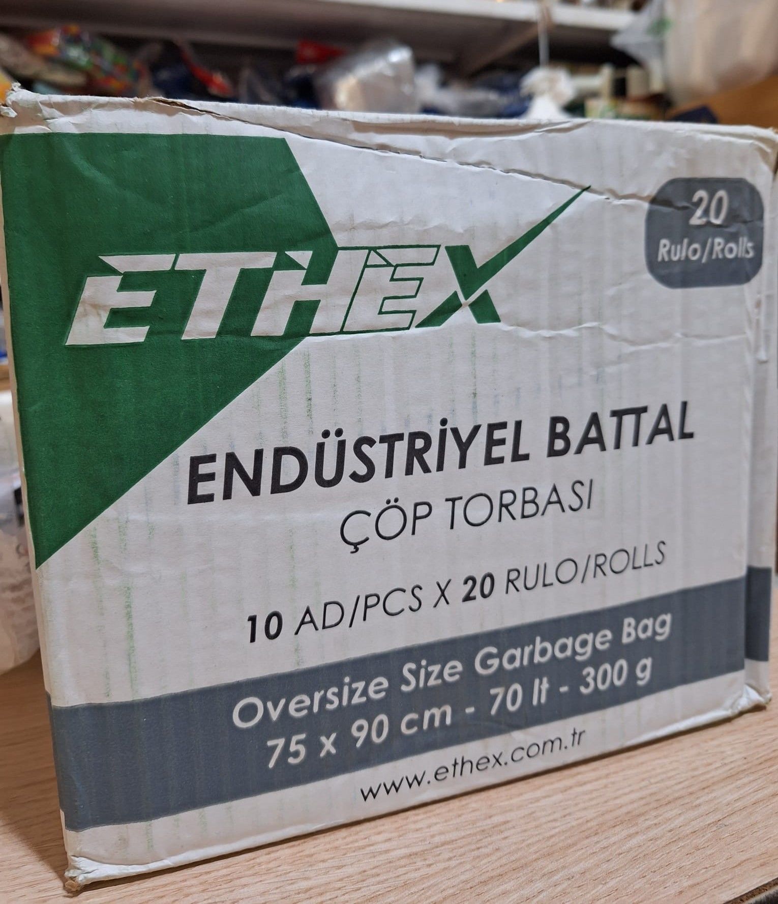 Ethex Endüstriyel Battal Çöp Torbası 20 Rulo 1 Koli