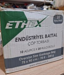 Ethex Endüstriyel Battal Çöp Torbası 20 Rulo 1 Koli